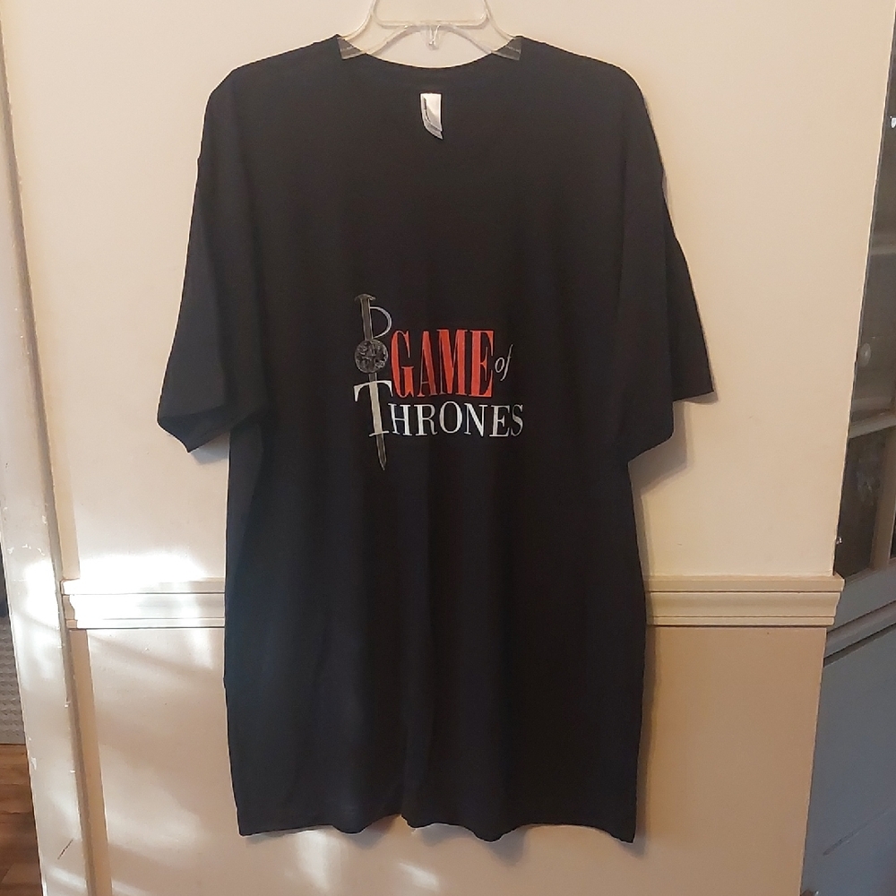 American Apparel Game of Thrones Black Graphic T-Shirt Mens 2XL